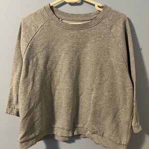 Gray Crewneck Sweatshirt slightly cropped